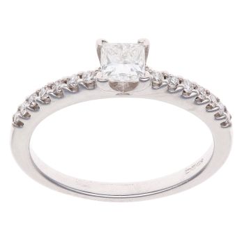 9ct White Gold 0.70ct Brilliant Cut Lab Grown Diamond Cluster Ring