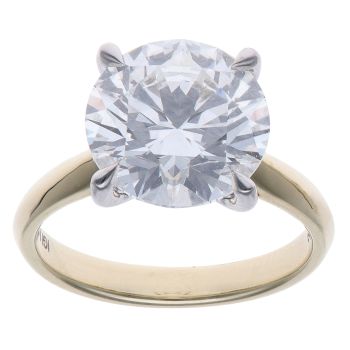 9ct Yellow Gold 5.00ct Brilliant Cut Lab Grown Diamond Solitaire Ring