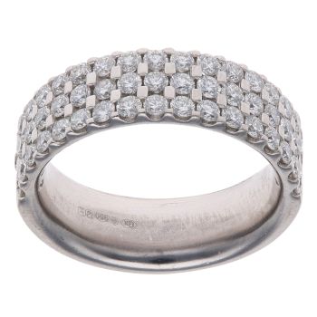 Platinum 1.00ct Brilliant Cut Diamond Fancy Ring