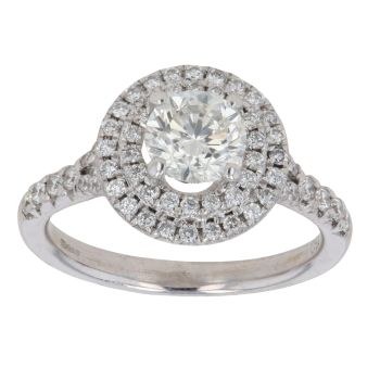 18ct White Gold 1.15ct Brilliant Cut Diamond Cluster Ring