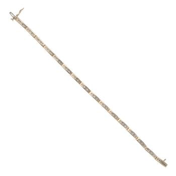 9ct Yellow Gold 1.00ct Brilliant Cut Diamond Bracelet 7"