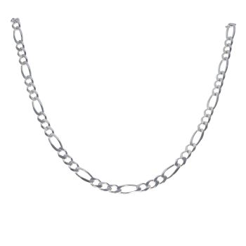Silver Figaro Chain 24" By Icesia