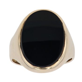 9ct Yellow Gold Onyx Signet Ring