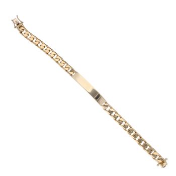9ct Yellow Gold ID Curb Bracelet 7"