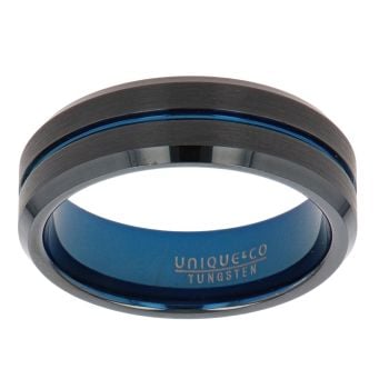 Unique & Co Tungsten and Black/Blue IP Plating