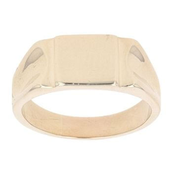 9ct Yellow Gold Plain Square Signet Ring