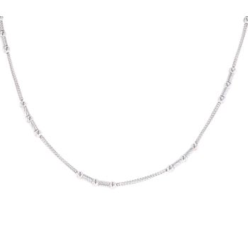 18ct White Gold Fancy Chain 18"