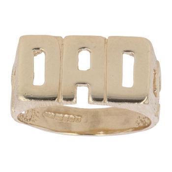 9ct Yellow Gold Patterned Dad Ring