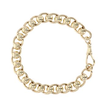 9ct Yellow Gold Rollerball Bracelet 7.5"