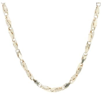 14ct Yellow Gold Greek Key Fancy Chain 22"