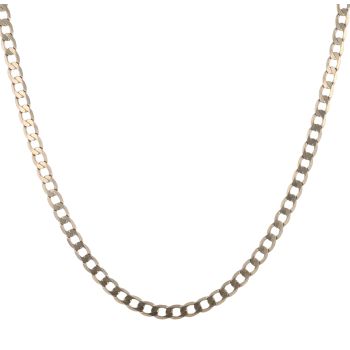 9ct Yellow Gold Plain Curb Chain 20"