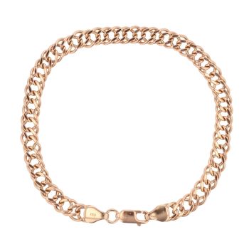 14ct Yellow Gold Double Curb Bracelet 7"
