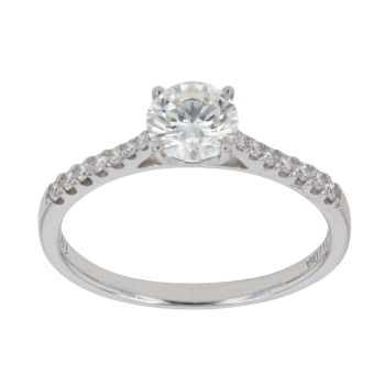 9ct White Gold 1.00ct Brilliant Cut Lab Grown Diamond Solitaire Ring