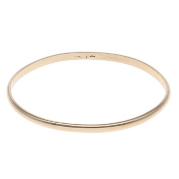 9ct Yellow Gold Plain Bangle