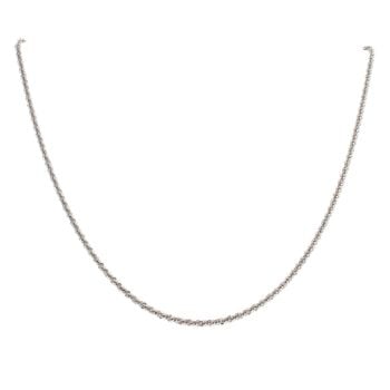 9ct White Gold Fancy Chain 18"