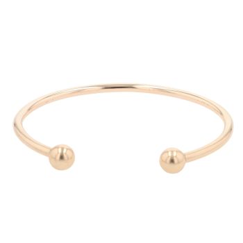 9ct Yellow Gold Plain Torque Bangle