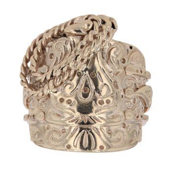 9ct Yellow Gold Patterned Saddle Ring