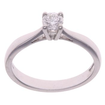 Platinum 0.30ct Brilliant Cut Diamond Solitaire Ring