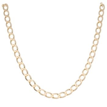 9ct Yellow Gold Curb Chain 22"