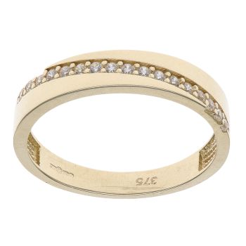 9ct Yellow Gold Cubic Zirconia Half Eternity Ring
