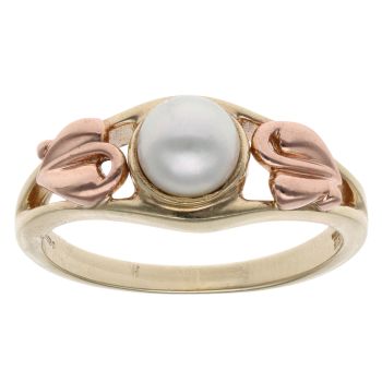 9ct Yellow and Rose Gold Pearl Tree Of Life Clogau Ring