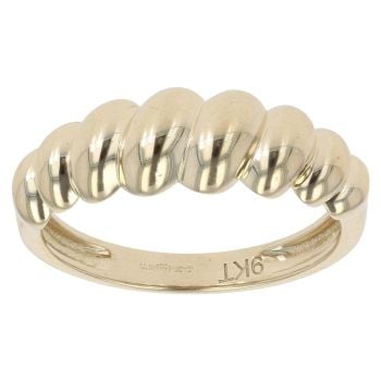 9ct Yellow Gold Shell Dome Fancy Ring