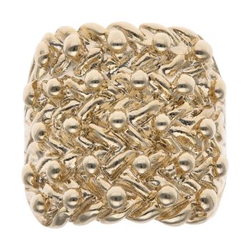 9ct Yellow Gold Five Row Keeper Ring