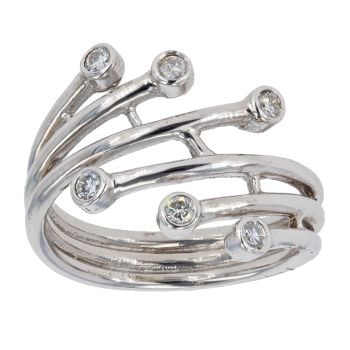 9ct White Gold 0.20cts Diamond Fancy Ring by Anya Belle