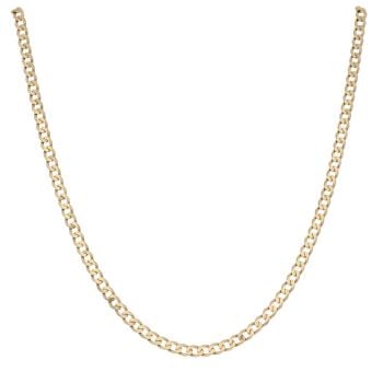 9ct Yellow Gold Curb Chain 18"