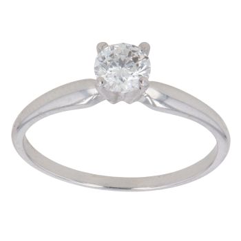 18ct White Gold 0.50ct Brilliant Cut Diamond Solitaire Ring