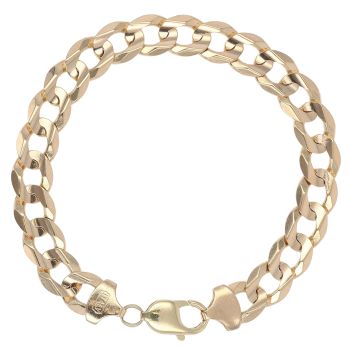 9ct Yellow Gold Curb Bracelet 8"