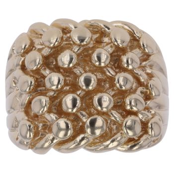 9ct Yellow Gold Five Row Keeper Ring