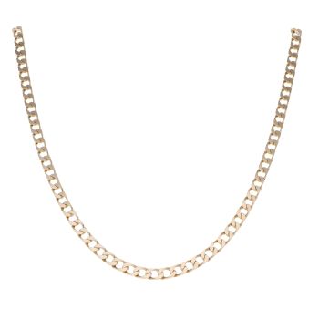 9ct Yellow Gold Square Curb Chain 18"