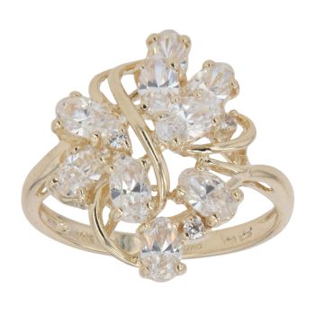 14ct Yellow Gold Cubic Zirconia Fancy Ring