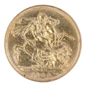 1900 Victoria Old Head UK Full Sovereign Coin