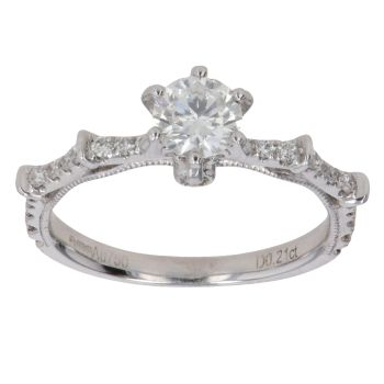 18ct White Gold 0.65ct Brilliant Cut Diamond Solitaire Ring