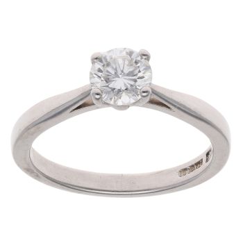 Platinum 0.60ct Brilliant Cut Diamond Solitaire Ring