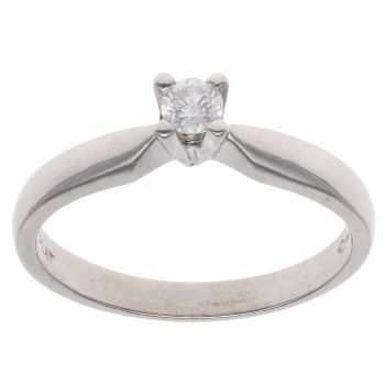 Platinum 0.15ct Brilliant Cut Diamond Solitaire Ring