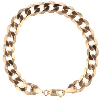 9ct Yellow Gold Curb Bracelet 8"