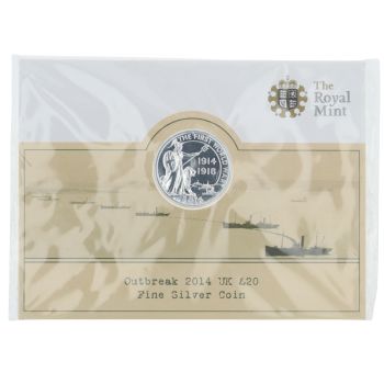 2014 The First World War 1914-1918 Brilliant Uncirculated Sealed UK Twenty Pound Coin