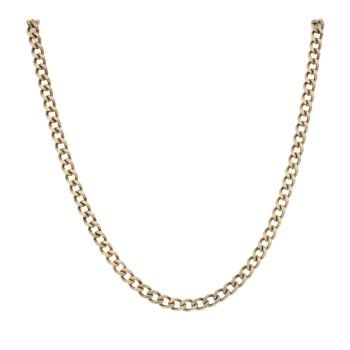9ct Yellow Gold Curb Chain 18"