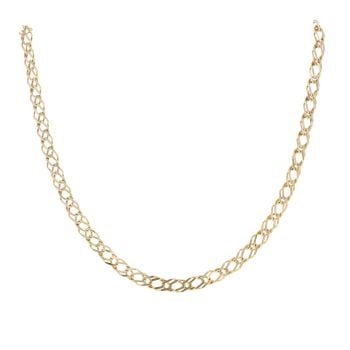 9ct Yellow Gold Double Curb Chain 20"