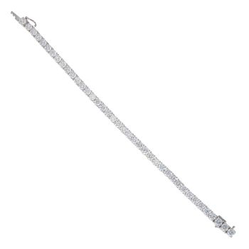 Platinum 12.00ct Brilliant Cut Lab Grown Diamond Tennis Bracelet 7"