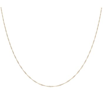 22ct Yellow Gold Ripple Fancy Chain 18"