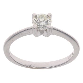 18ct White Gold 0.50ct Brilliant Cut Diamond Solitaire Ring