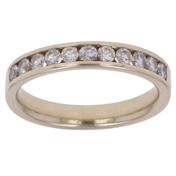9ct Yellow Gold 0.50ct Brilliant Cut Diamond Half Eternity Ring