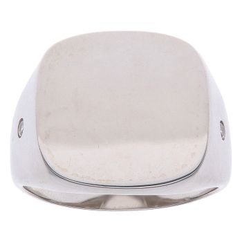 Silver Cubic Zirconia Signet Ring