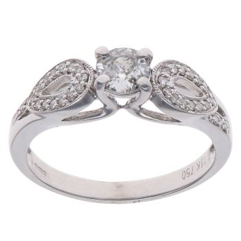 18ct White Gold 0.55ct Brilliant Cut Diamond Solitaire Ring