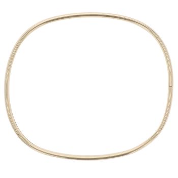 9ct Yellow Gold Plain Square Bangle