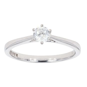 Platinum 0.41ct Diamond Solitaire Ring